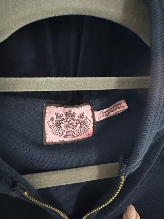 Juicy Couture Other - Juicy Couture Navy Hoodie with Pink Label